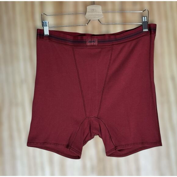 Skims Womens Plus Size 2X Boyfriend Boxer Shorts Red Lounge Sleepwear Comfort - Picture 2 of 8